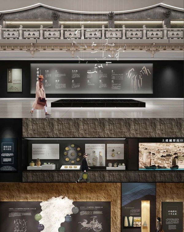 新中式國風博物館文化墻排版設計