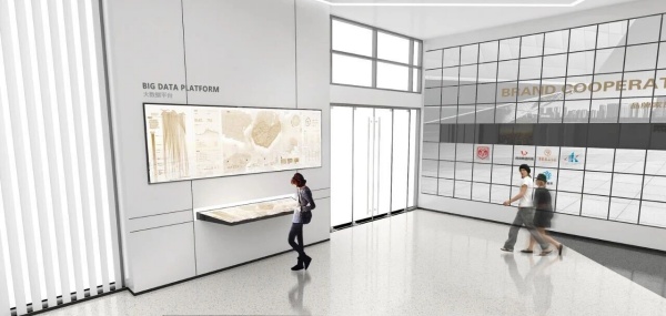 現代企業展廳效果設計以品牌基因重構空間敘事邏輯